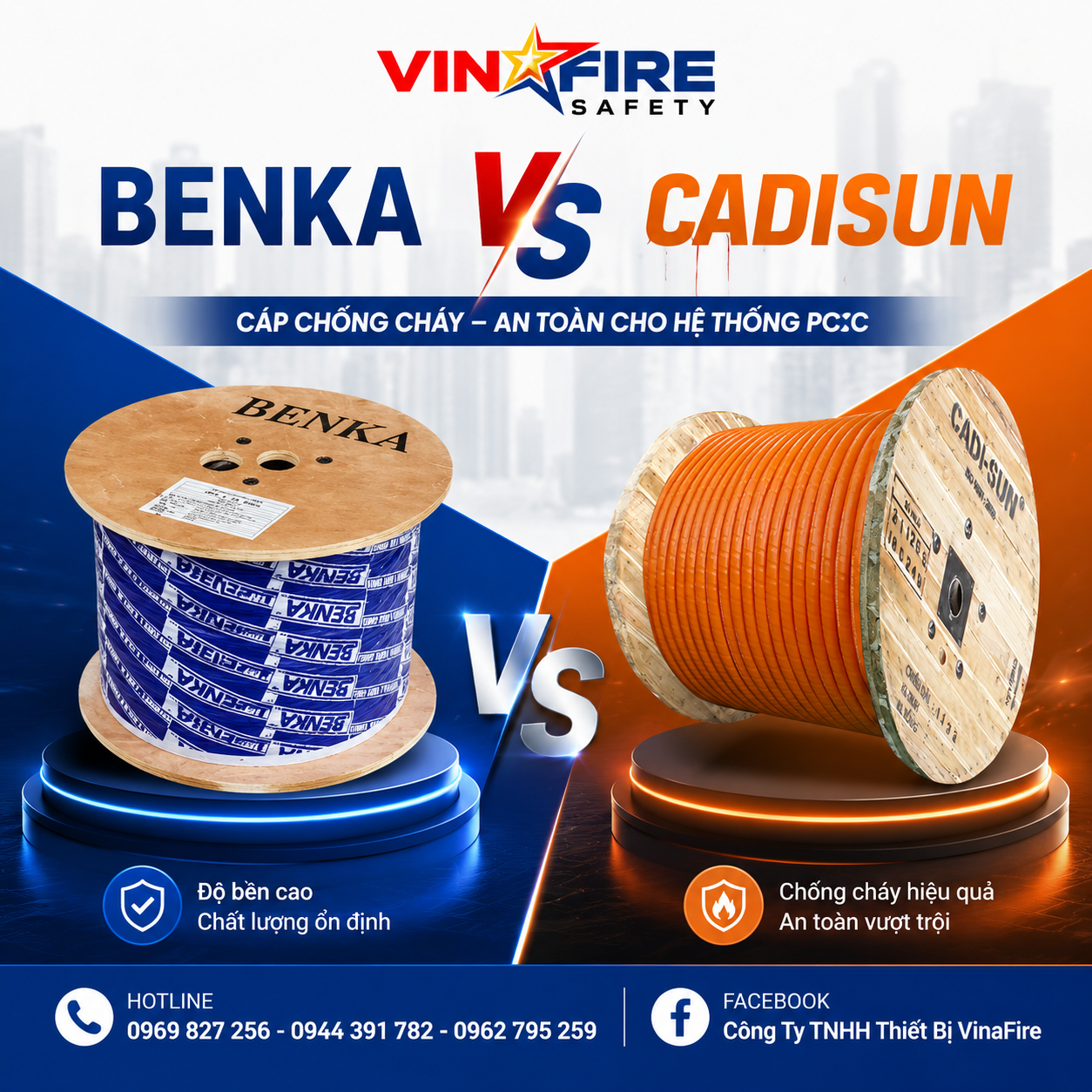 So Sánh Cáp Chống Cháy Benka Và Cadisun: Điểm Giống Và Khác Nhau