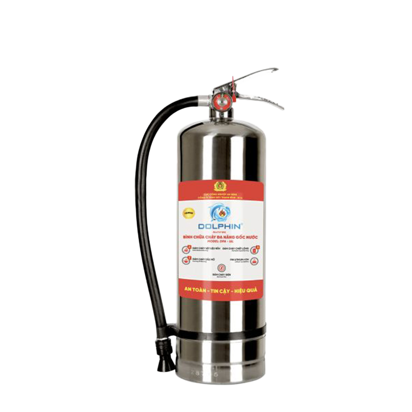 BÌNH CHỮA CHÁY GỐC NƯỚC DOLPHIN (VỎ INOX) 6.5 LÍT DPA-I6PL